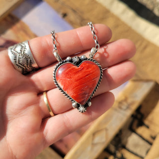 The Bartlett Heart Necklaces- Spiny Oyster
