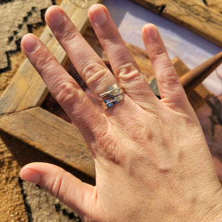 Silver Feather Rings - Adjustable