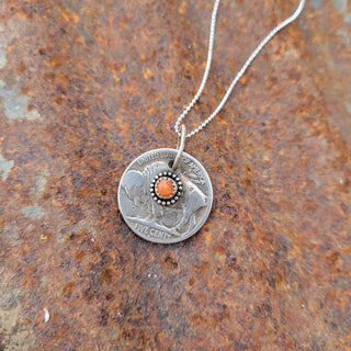 Spiny Buffalo Nickel Necklace