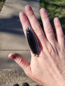 Onyx Statement Ring - Sz 8