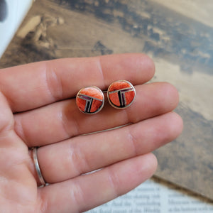 The Eden Spiny Inlay Studs - 11.5mm