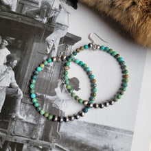 Load image into Gallery viewer, The Annette Hoops - Navajo Pearl