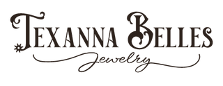 Logo of Texanna Belles Jewelry with a decorative font on a white background | Texanna Belles
