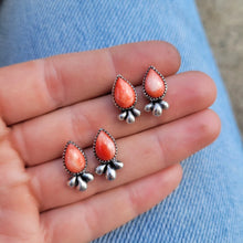 Load image into Gallery viewer, Red Spiny Charm/Studs Set - Vivian