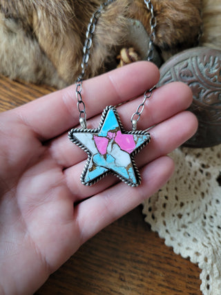 The Petra Star Necklace - Cotton Candy Mojave