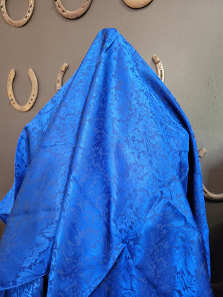 Royal Blue Jacquard - Silk Wild Rag