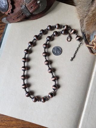 12mm Copper Pearl Necklace