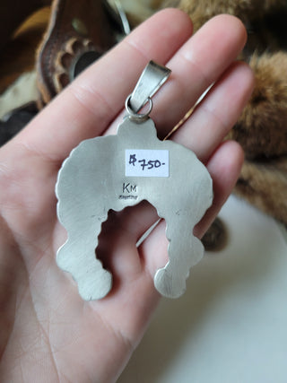 The Ruidoso Naja Pendant - White Water Turquoise