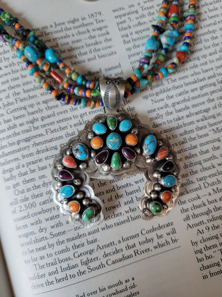 The Lula Naja Pendant & Triple Strand Set