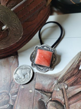 The Veronica Hair Tie - Red Spiny