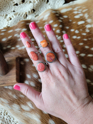 The Merritt Rings - Orange & Red Spiny