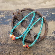 Load image into Gallery viewer, The Anadarko Spiny Turquoise Hoops