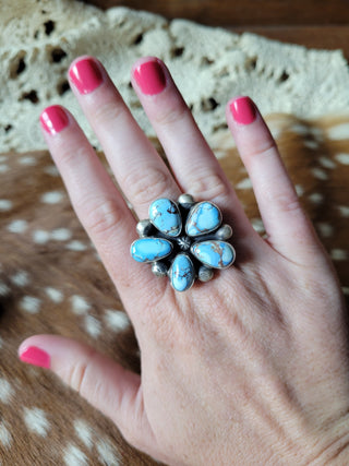 The Brooks Golden Hills Cluster Ring - Sz 8.5