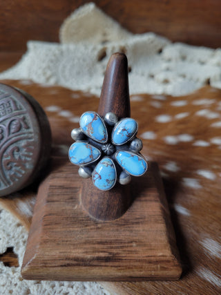 The Brooks Golden Hills Cluster Ring - Sz 8.5