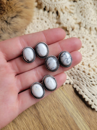 The Jasmine Studs - White Buffalo