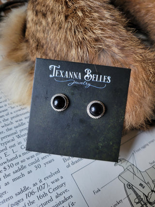 The Jianna Studs - Black Onyx