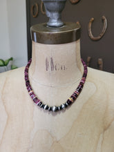 Load image into Gallery viewer, Purple Spiny Oyster Heishi Necklace
