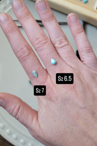 The Natalie Single Stone Rings x 2