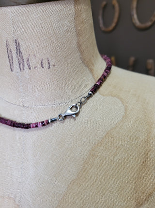 Purple Spiny Oyster Heishi Necklace