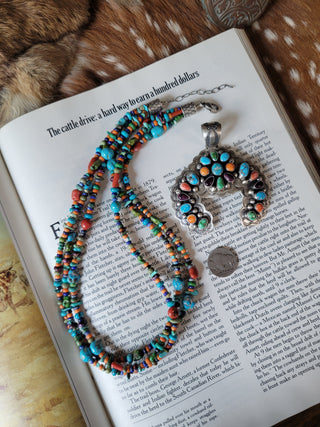The Lula Naja Pendant & Triple Strand Set