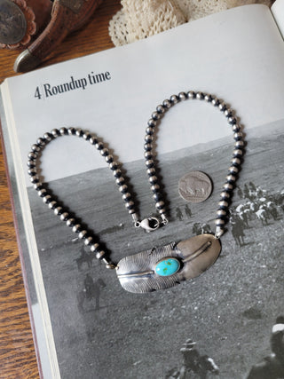 The Buckskin Feather Necklace - Sonoran