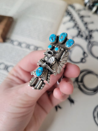The Doris Kachina Ring - Kingman - Sz 8
