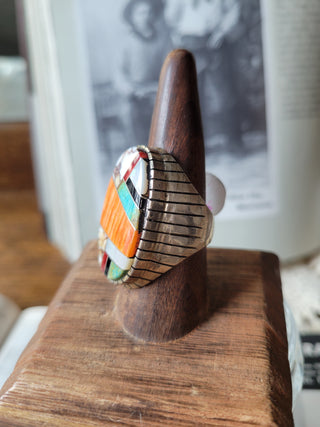 The Big Horn Inlay Ring - Sz 9.5