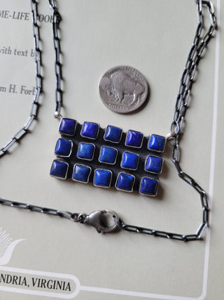 The Sullivan Bar Cluster Necklace - Lapis
