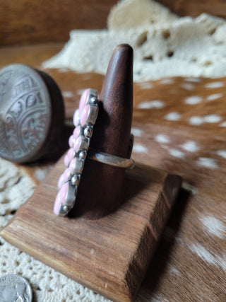 The Loui Cluster Ring - Adjustable - Pink Conch