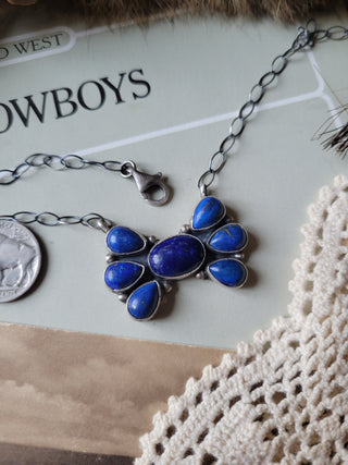 The Alpine Cluster Necklace - Lapis