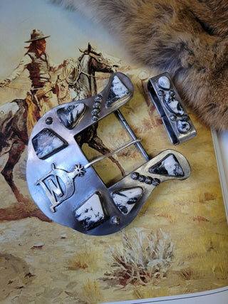 Ashlee's Custom Buckle - White Buffalo