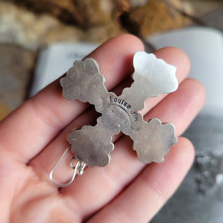 Cluster Cross Earrings