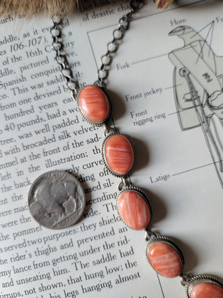 The Marlene Lariat - Light Red Spiny