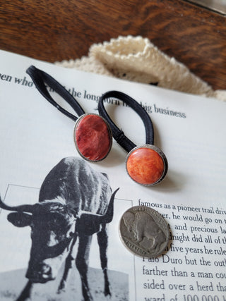 The Quillen Hair Ties - Orange & Red Spiny