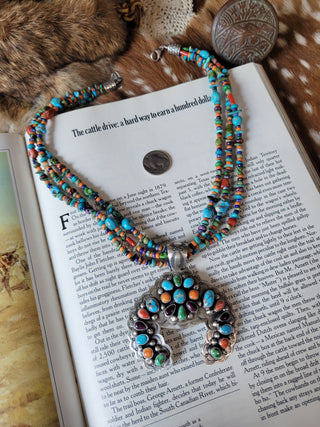The Lula Naja Pendant & Triple Strand Set