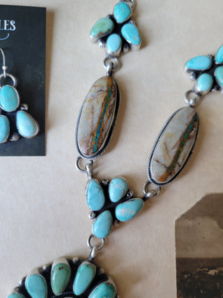 The Dominic Cluster Lariat Set - Royston Ribbon & Carico Lake