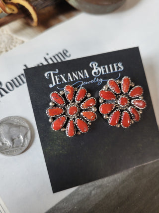 The Archer Cluster Studs - Coral