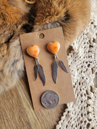 The Regina Heart Earrings - Spiny