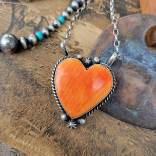 The Bartlett Heart Necklaces- Spiny Oyster