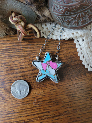 The Petra Star Necklace - Cotton Candy Mojave