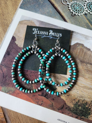 The Brady Double Pearl Hoops - Kingman