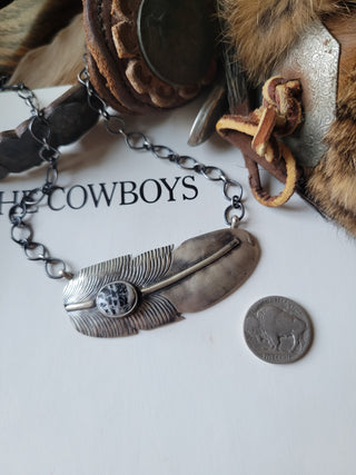 The Bettie Feather Necklace - White Buffalo