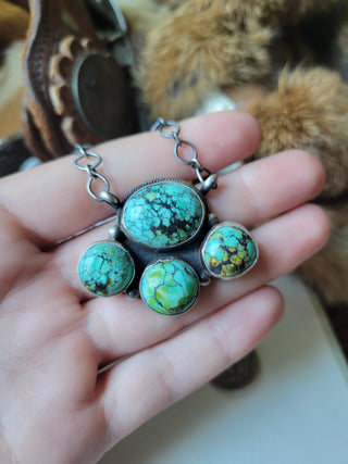 The Annabelle Cluster Necklace - Blue Moon Turquoise