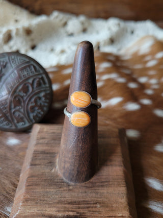 The Hollady Ring - Adjustable - Orange Spiny