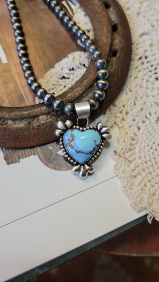 Golden Hills Heart Pendant