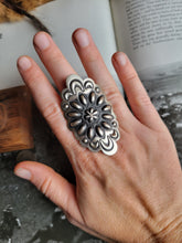 Load image into Gallery viewer, Tahe Statement Concho Ring - Adjustable