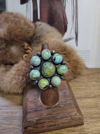 Blue Moon Cluster Ring - Size 6