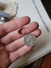 Load image into Gallery viewer, Stamped Huggie Hoops