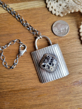 The Daisy Lock Necklace - White Buffalo