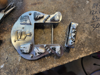 Ashlee's Custom Buckle - White Buffalo